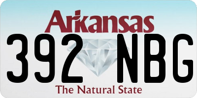 AR license plate 392NBG