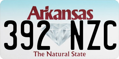 AR license plate 392NZC