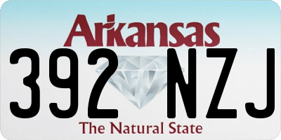 AR license plate 392NZJ