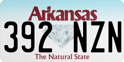 AR license plate 392NZN