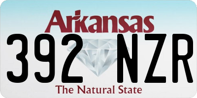 AR license plate 392NZR