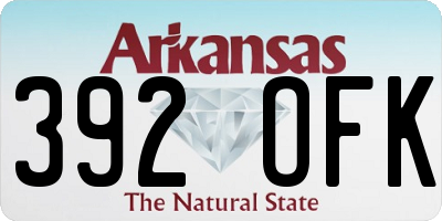 AR license plate 392OFK