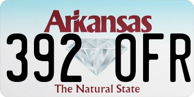 AR license plate 392OFR