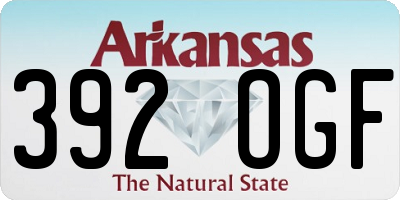 AR license plate 392OGF