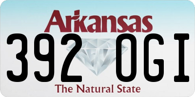 AR license plate 392OGI