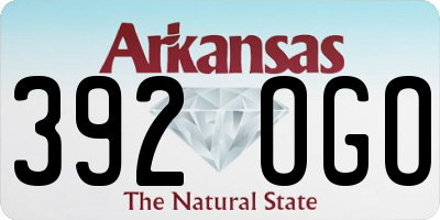 AR license plate 392OGO