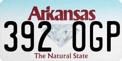 AR license plate 392OGP