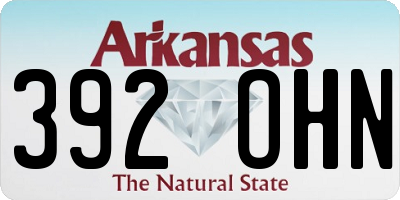 AR license plate 392OHN