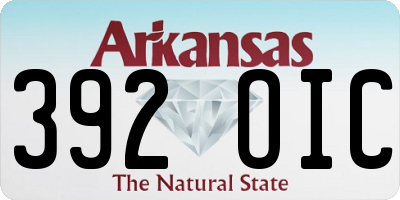 AR license plate 392OIC