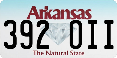 AR license plate 392OII