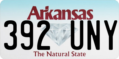 AR license plate 392UNY