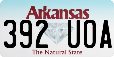 AR license plate 392UOA