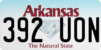 AR license plate 392UON