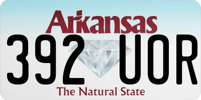 AR license plate 392UOR
