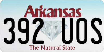 AR license plate 392UOS