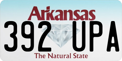 AR license plate 392UPA
