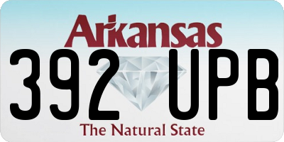 AR license plate 392UPB