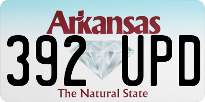 AR license plate 392UPD
