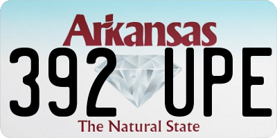 AR license plate 392UPE