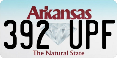 AR license plate 392UPF