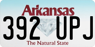 AR license plate 392UPJ