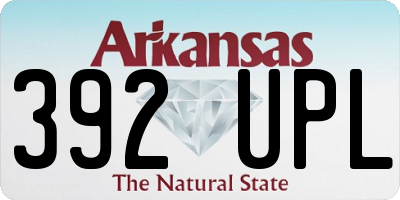 AR license plate 392UPL