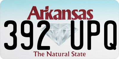 AR license plate 392UPQ