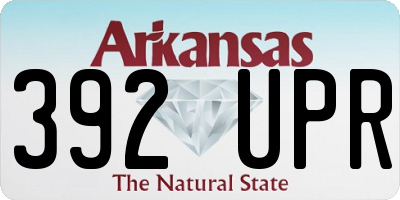 AR license plate 392UPR