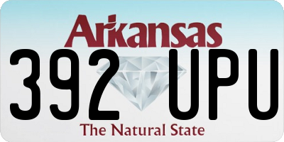 AR license plate 392UPU