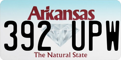 AR license plate 392UPW