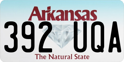 AR license plate 392UQA