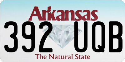 AR license plate 392UQB