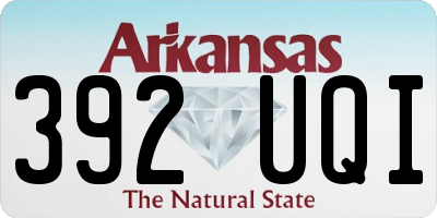 AR license plate 392UQI