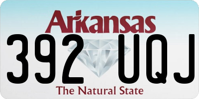 AR license plate 392UQJ