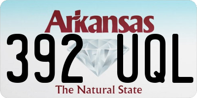 AR license plate 392UQL