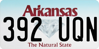 AR license plate 392UQN