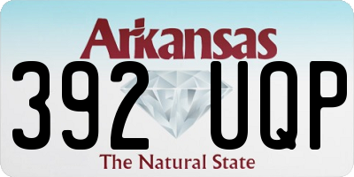AR license plate 392UQP
