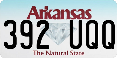 AR license plate 392UQQ