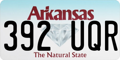 AR license plate 392UQR