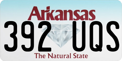 AR license plate 392UQS