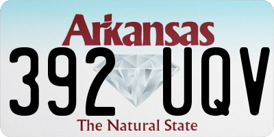 AR license plate 392UQV