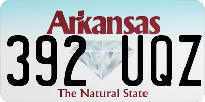AR license plate 392UQZ