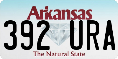 AR license plate 392URA