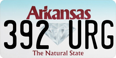 AR license plate 392URG