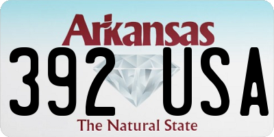 AR license plate 392USA