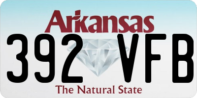 AR license plate 392VFB
