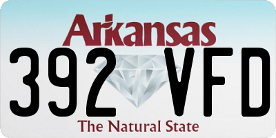 AR license plate 392VFD