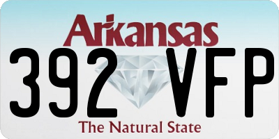 AR license plate 392VFP