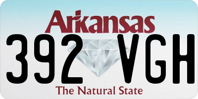 AR license plate 392VGH