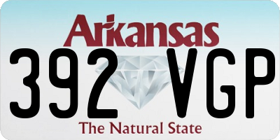 AR license plate 392VGP
